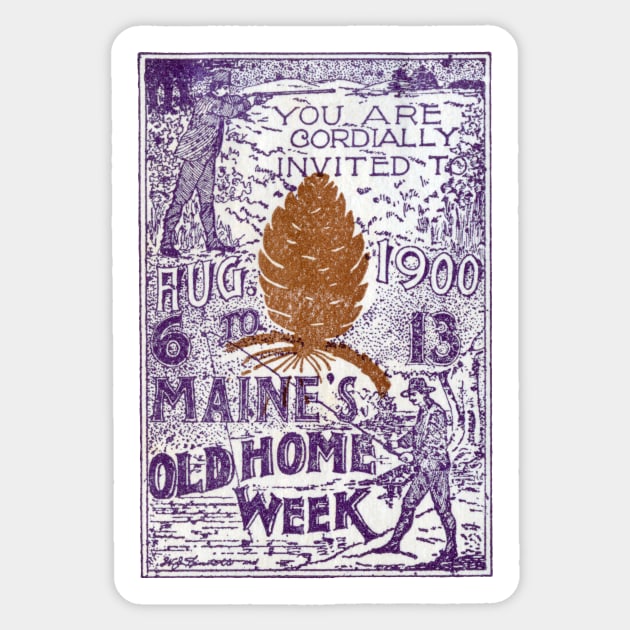 1900 Maine Old Home Week Sticker by historicimage